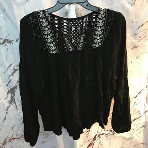 Mossimo Supply Co. Women's Long Sleeve Lace Blouse.